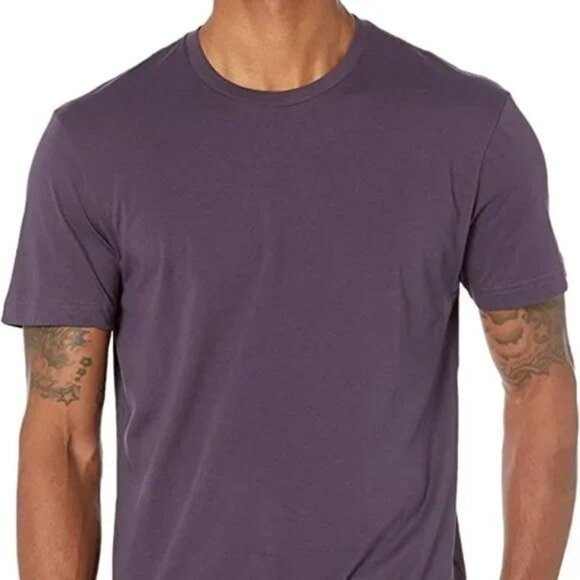 Men's Slim-Fit Short-Sleeve Cotton Crewneck T-Shirt Deep Purple 3X BIG XXXL - Picture 3 of 6